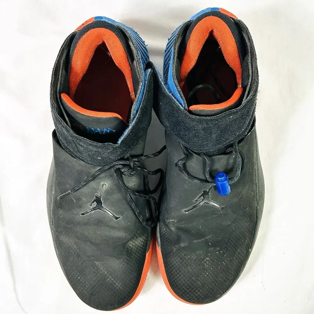 Nike Air Jordan Why Not Zer0.1 Men's Sz 10 Black Blue Orange Hi Top Shoes